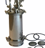 1lb 6" SS 304 Dewaxing Closed Loop Extractor with Splatter Platter, Hose, Gauge Extra Gaskets - PARTS KIT ASSEMBLY NEEDED