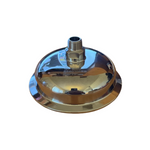 4" Tri Clamp Lid with Showerhead Welded Inside - Spool Cap in 3/8" or 1/2" MNPT