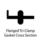 8" Tri Clamp Viton Gasket - FLANGED