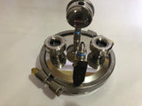6" Dual Borosilicate 1.5" Sight Glass Diamond Miner SS304 **BUILT AND PRESSURE TESTED