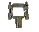 Stainless Steel Square Rack Mounting Clamp - 1.5"