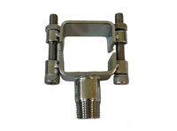 Stainless Steel Square Rack Mounting Clamp - 1.5"