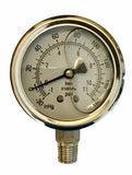 Stainless Steel Glycerin Filled Compound Gauge with 1/4" NPT Stainless Base