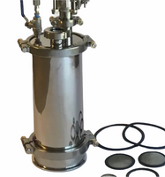 1lb 6" SS 304 Dewaxing Closed Loop Extractor with Splatter Platter, Hose, Gauge Extra Gaskets - Pressure / Vacuum Tested